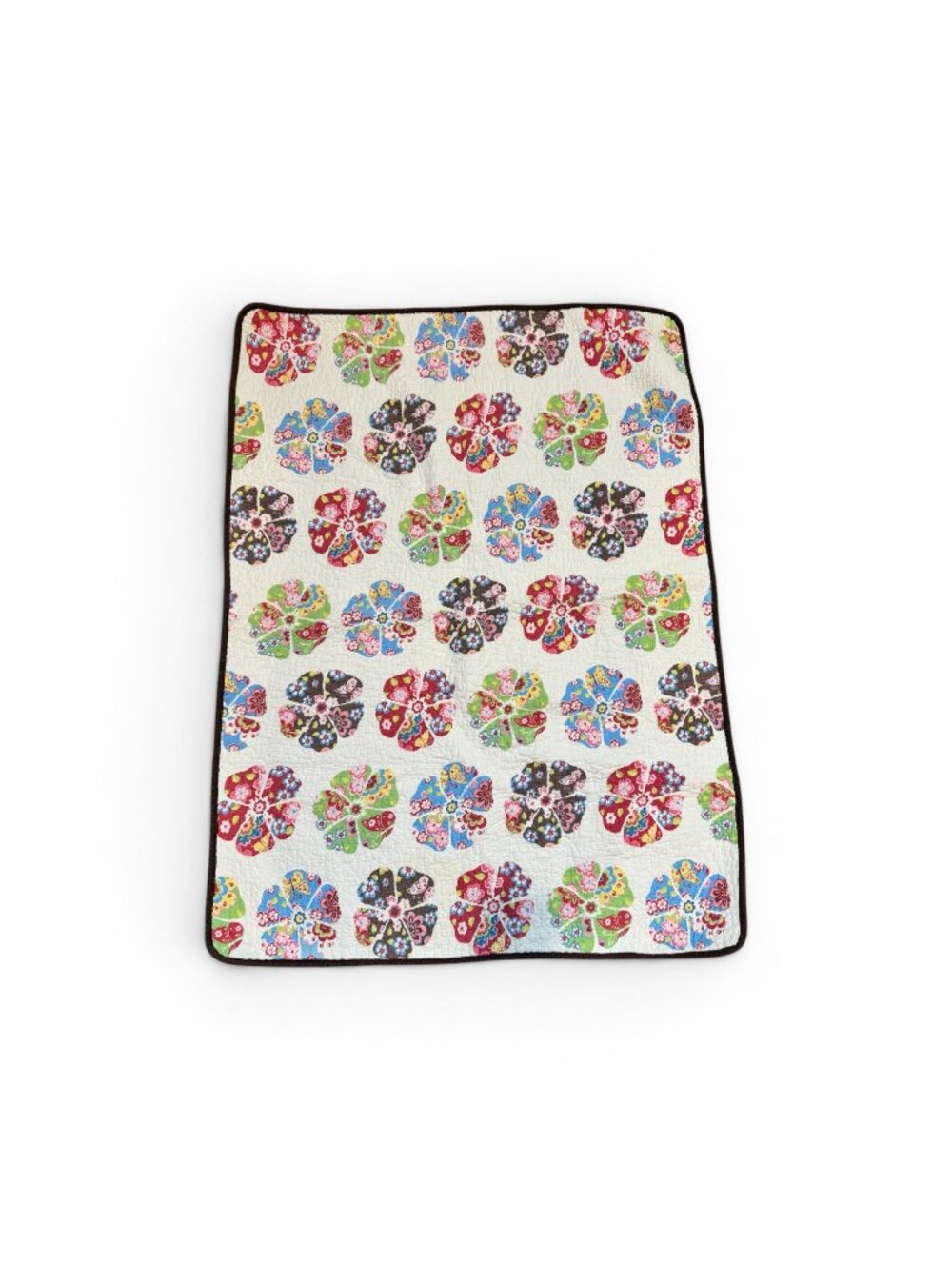 Tadpoles "Vintage Vibes" Floral Hexagon Baby Quilt -Grandmother's Flower Garden
